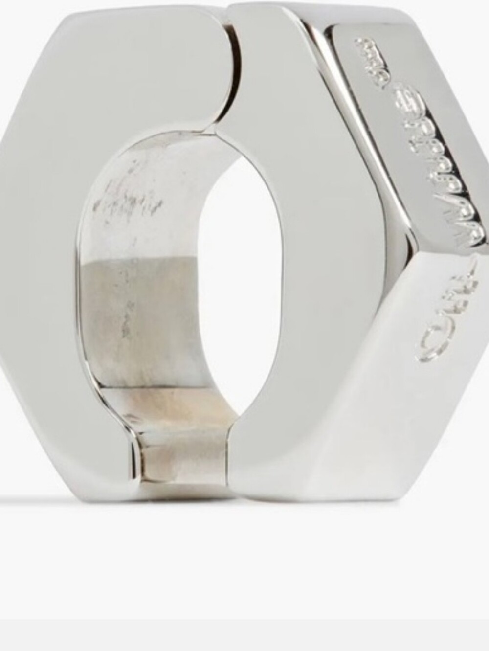 Silver Offwhite Ear Cuff